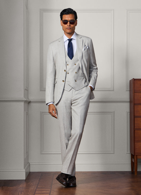 Linen-Wool Hopesack Suit - Woven In Italy