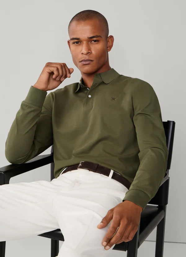 Classic Fit Mercerised Long Sleeve Polo