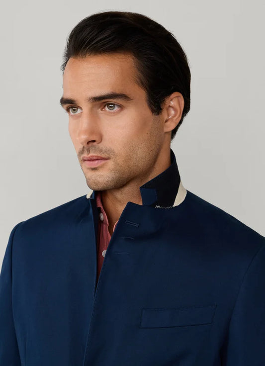 Stretch Cotton Silk Blazer