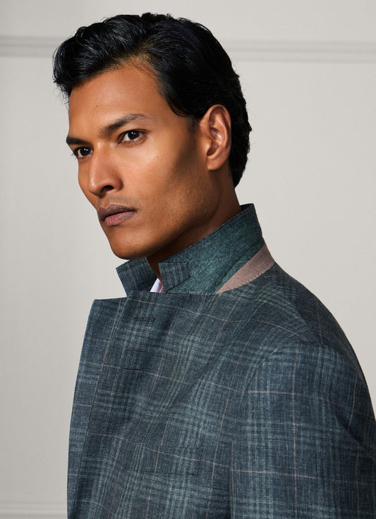 Wool Check Blazer