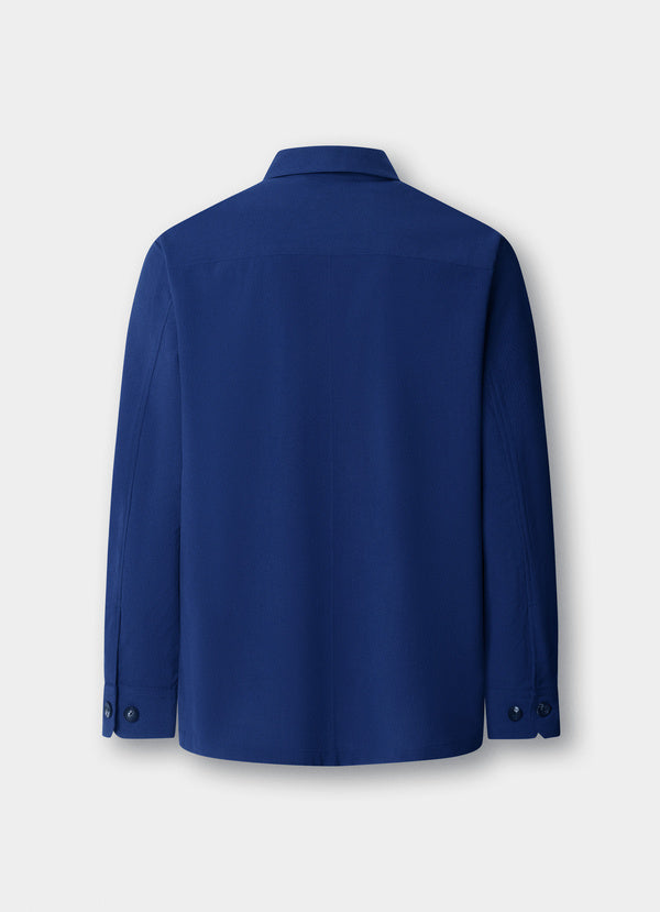 Wool-Silk Seersucker Overshirt - Woven In Italy