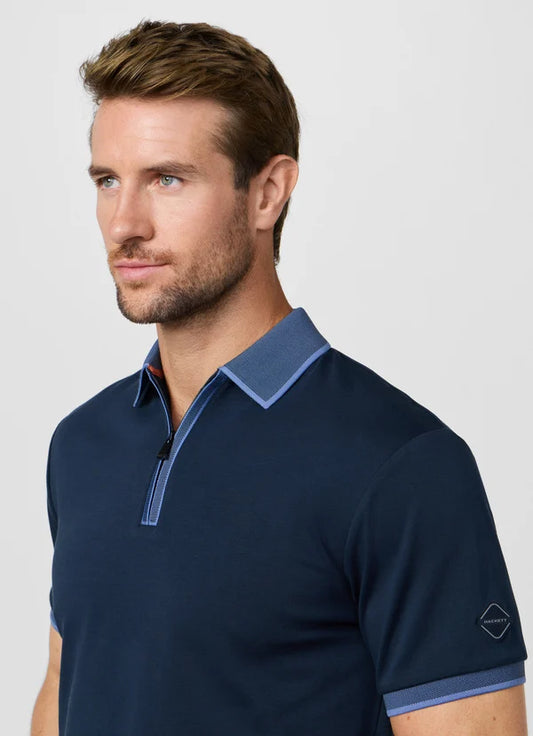 Classic Fit Short Sleeve Quarter Zip Polo