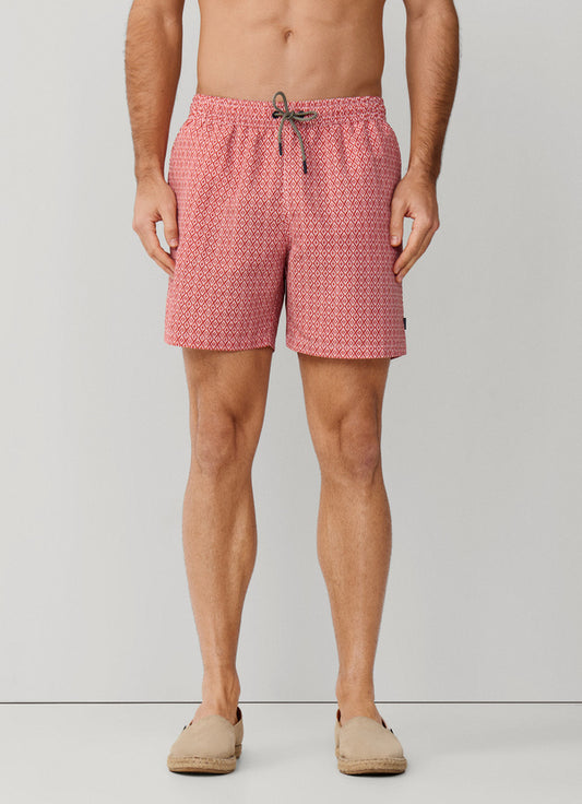 Diamond Print Swim Shorts