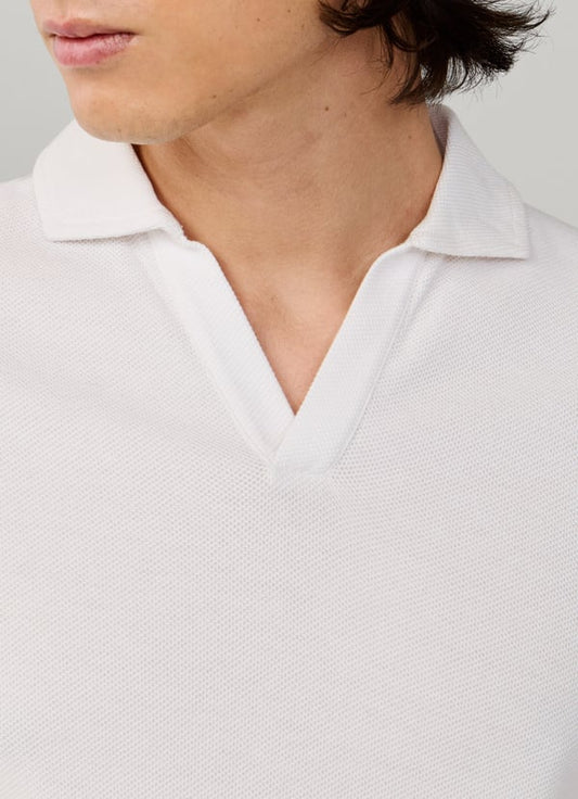 Classic Fit Short Sleeve Textured Knit Polo