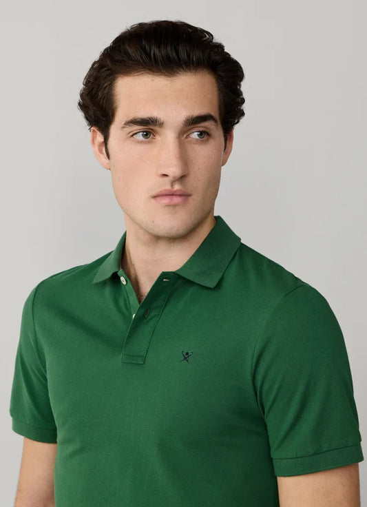 Slim Fit Short Sleeve Logo Pique Polo