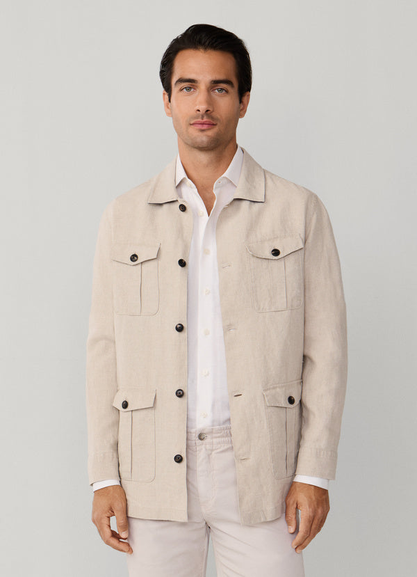 Linen Field Jacket Overshirt