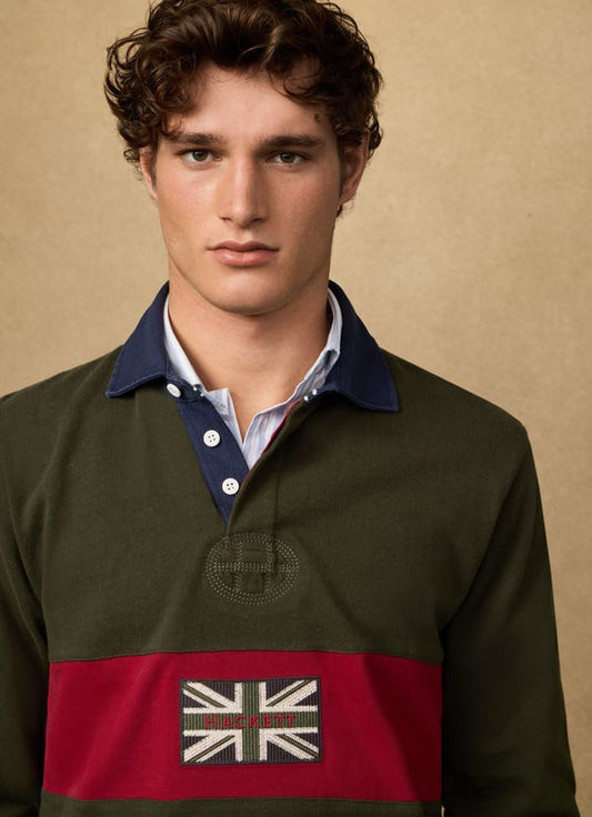 Classic Fit Long Sleeve Peaks Rugby