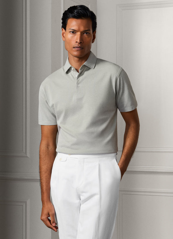 Classic Fit Cotton Silk Short Sleeve Polo