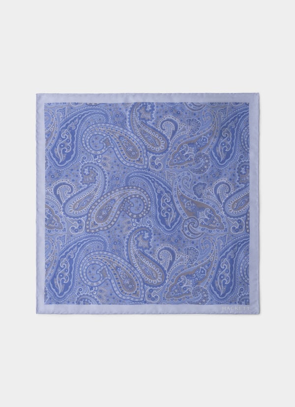 Large Paisley Silk Pocket Square