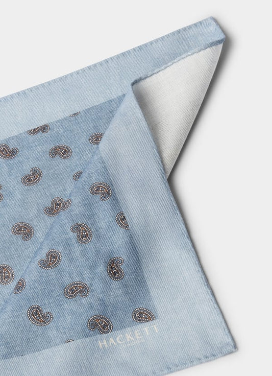 Paisley Wool Pocket Square