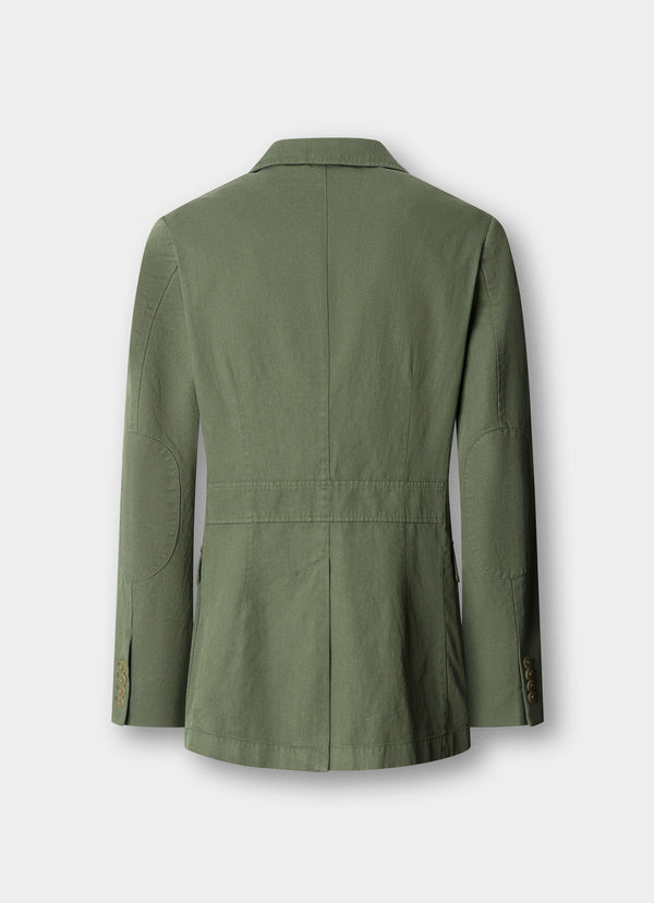 Stretch Linen Blend Blazer - Woven In Italy