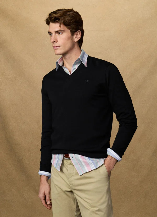 Cotton V-Neck Jumper