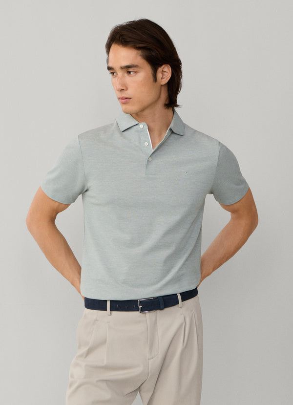 Classic Fit Short Sleeve Oxford Pique Polo