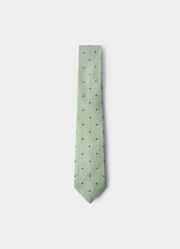 Dot Linen Silk Twill Tie
