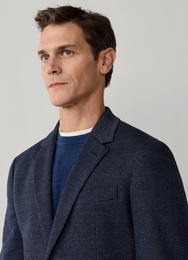 Jersey Glencheck Blazer