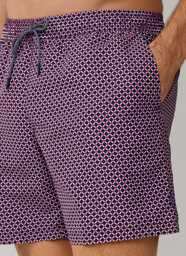 Mini Geo Print Swim Trunk