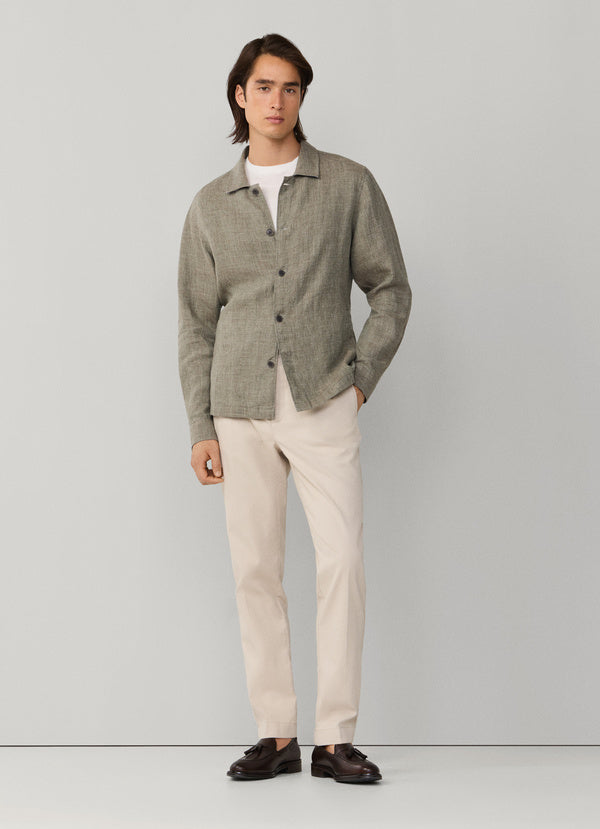 Linen Blouson Overshirt