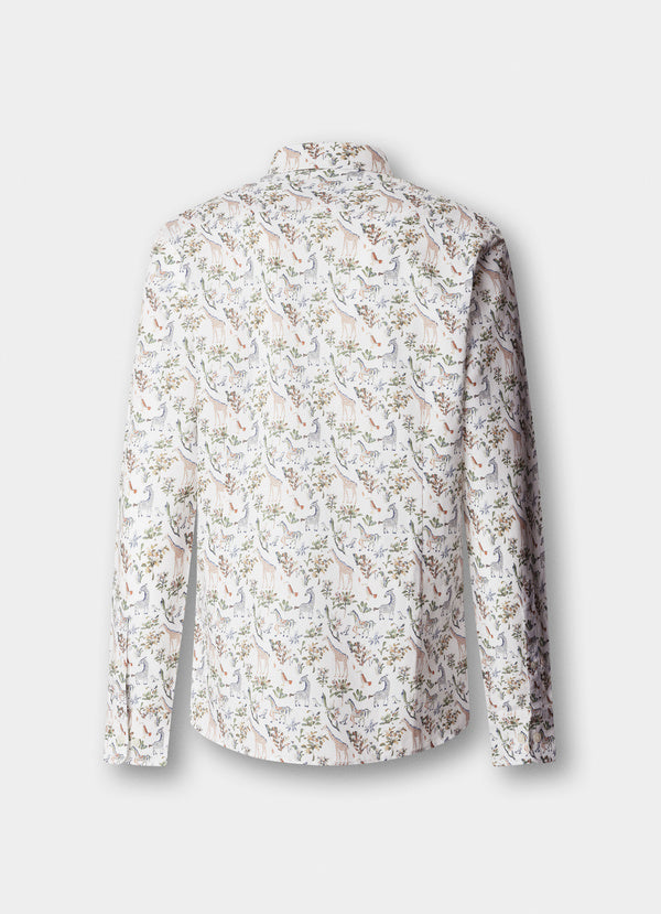 Tailored Fit Fauna Print Shirt