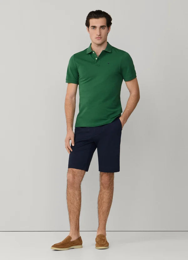 Slim Fit Short Sleeve Logo Pique Polo