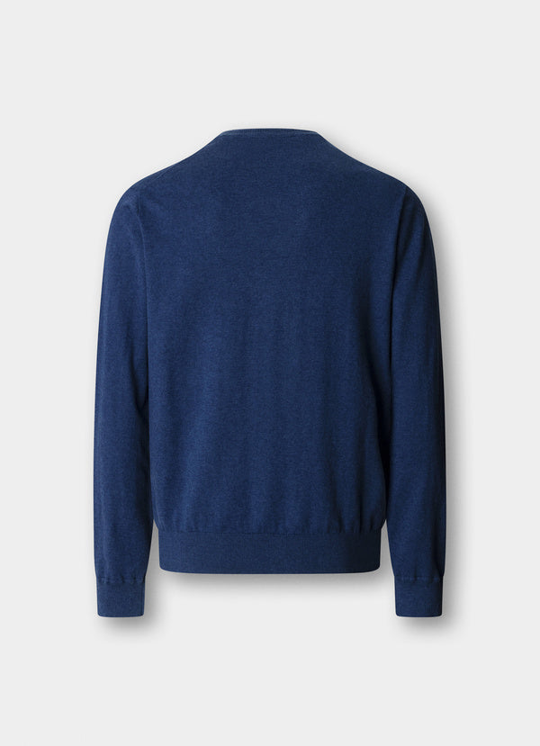 Cotton-Linen Knitted Crew-Neck Jumper