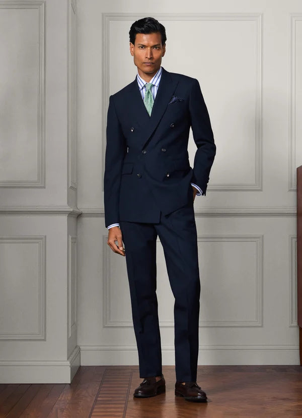 Wool Fresco Double Breasted Suit - Woven In England