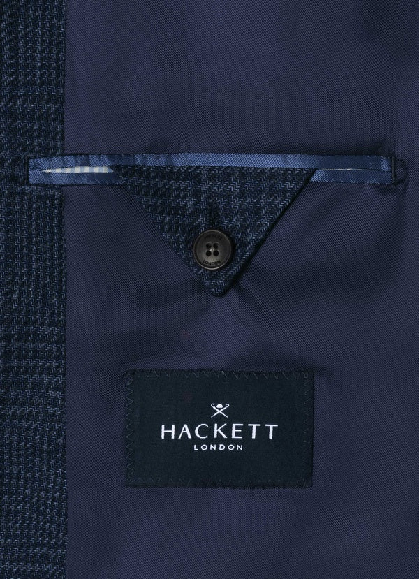 Linen-Wool Glen Check Blazer
