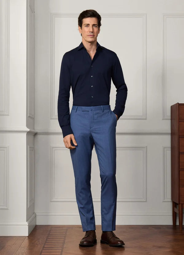 Classic Fit Sanderson Tropical Wool Trousers