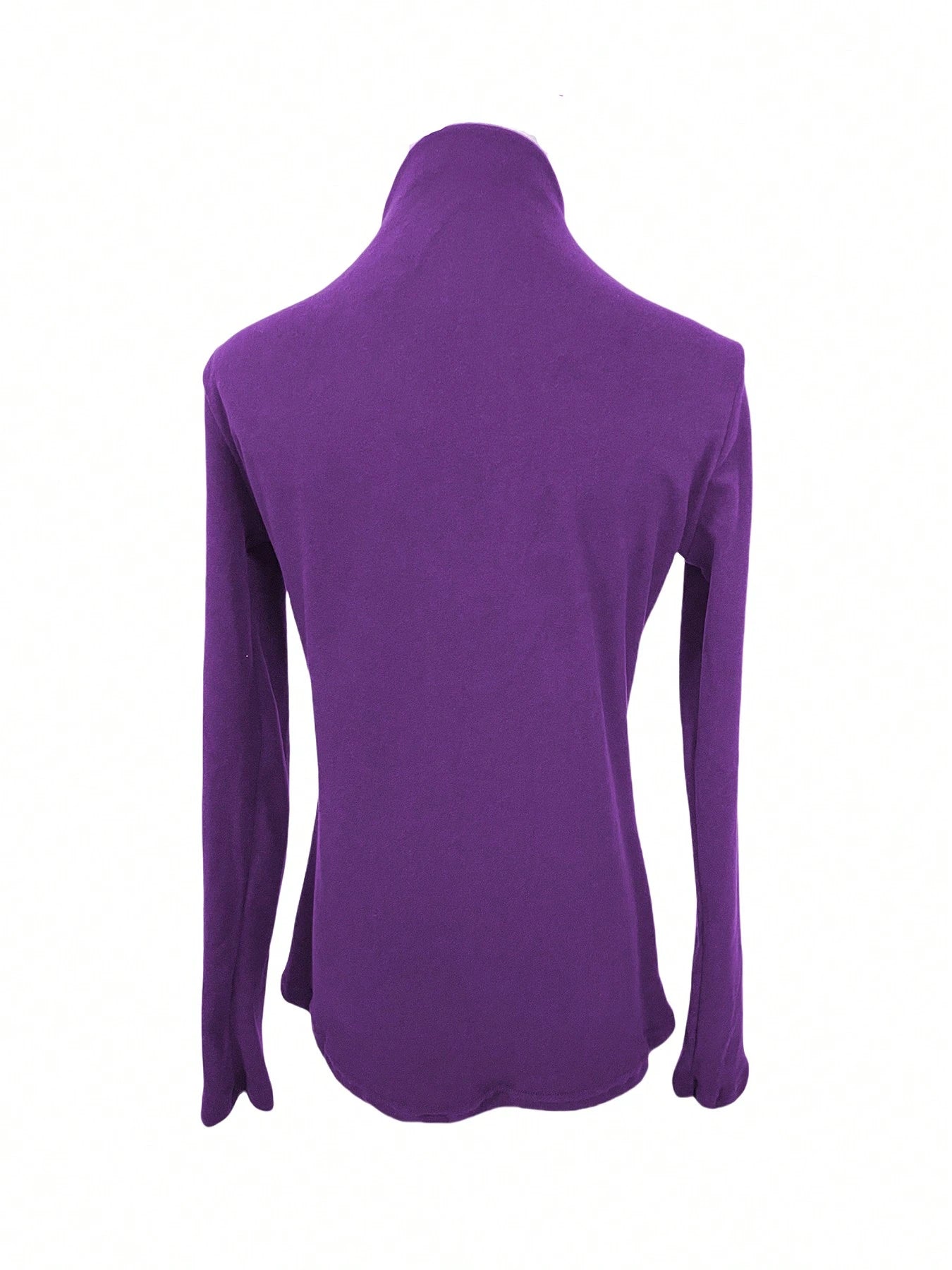 Women's Thicken Fleece Turtleneck Thermal Undershirt, Stylish Splice Rib Knit Design