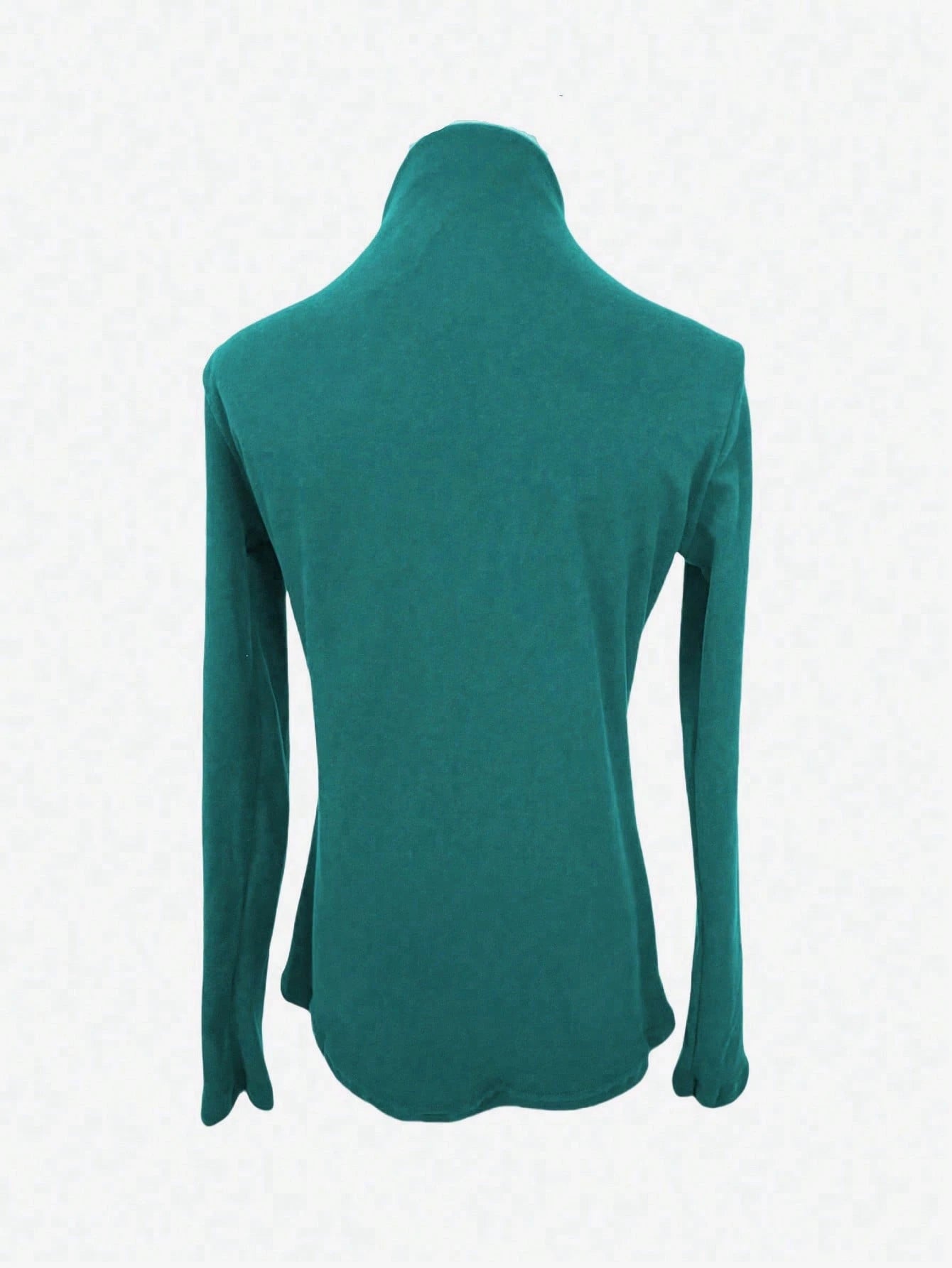 Women's Thicken Fleece Turtleneck Thermal Undershirt, Stylish Splice Rib Knit Design