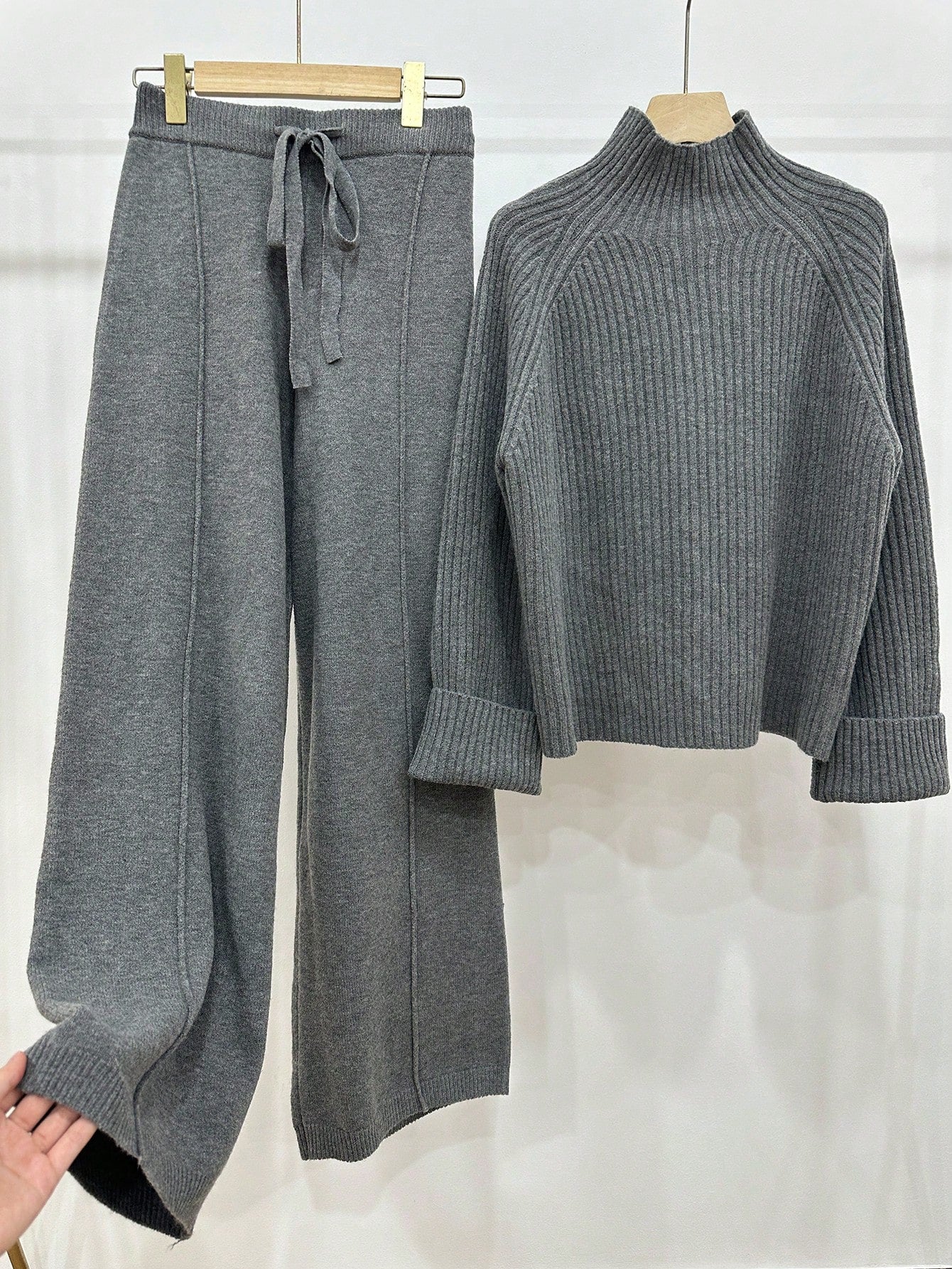 Women's Winter Casual Elegant Lounge Knit Sweater Set
