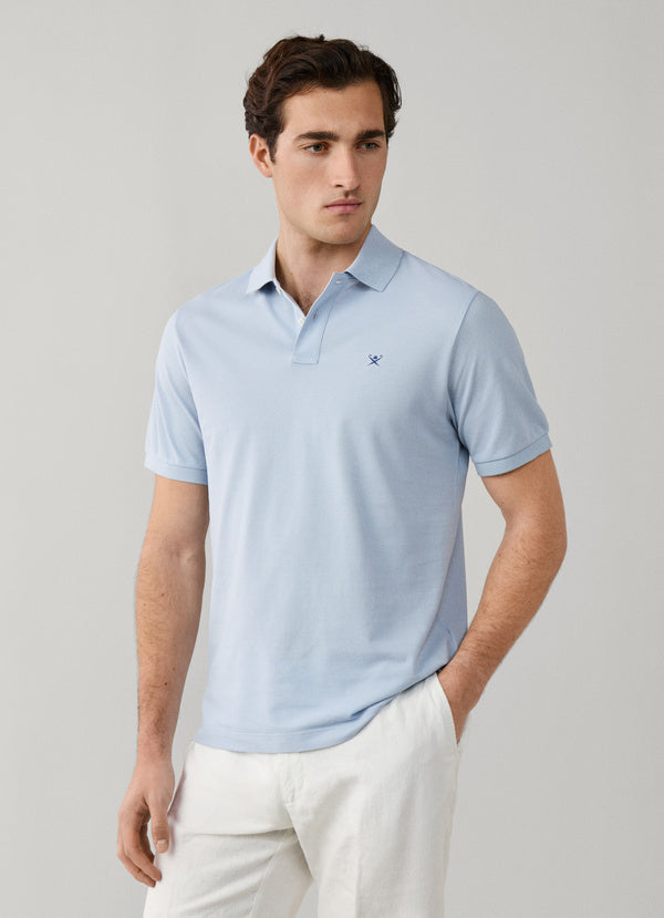 Classic Fit Short Sleeve Logo Pique Polo