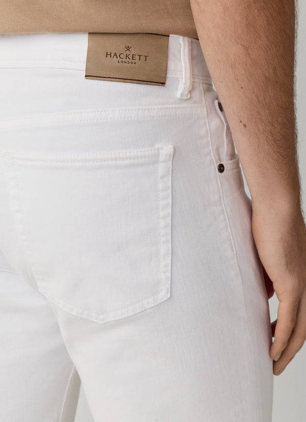 Classic Fit White Denim