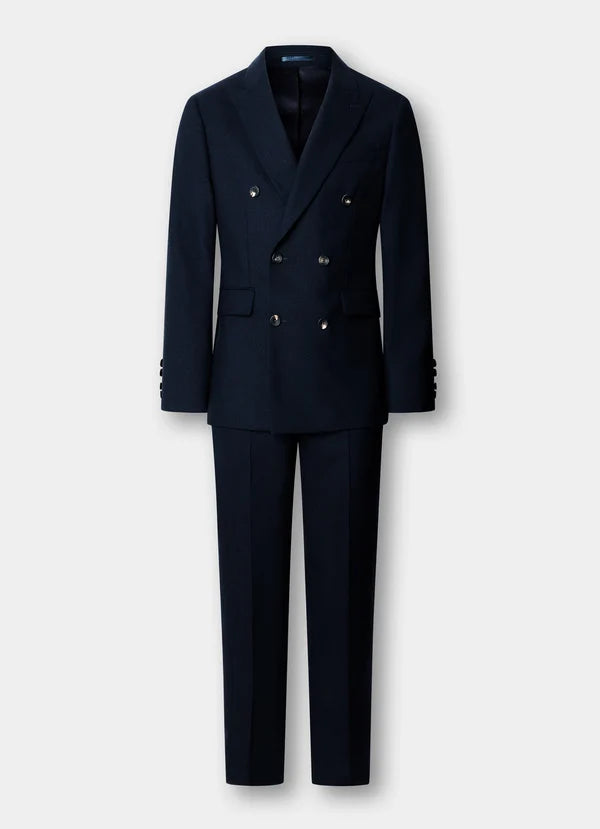 Wool Fresco Double Breasted Suit - Woven In England