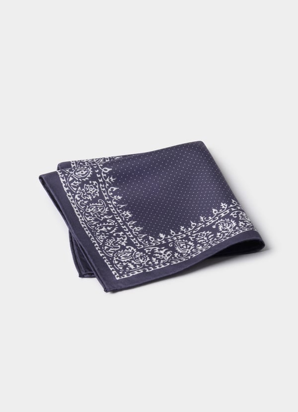 Dot Cotton Silk Pocket Square