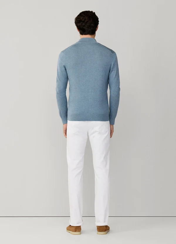 Cotton-Silk Quarter Zip Jumper