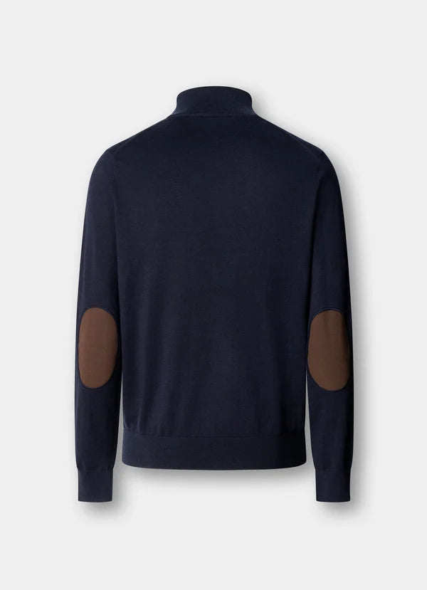 Cotton-Cashmere Quarter Zip Jumper