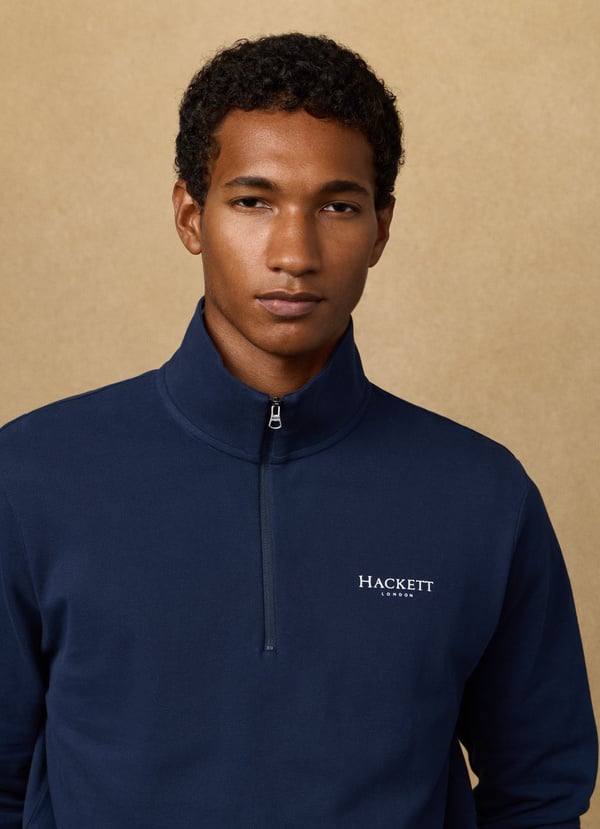 Classic Fit Pique Quarter-Zip Sweatshirt