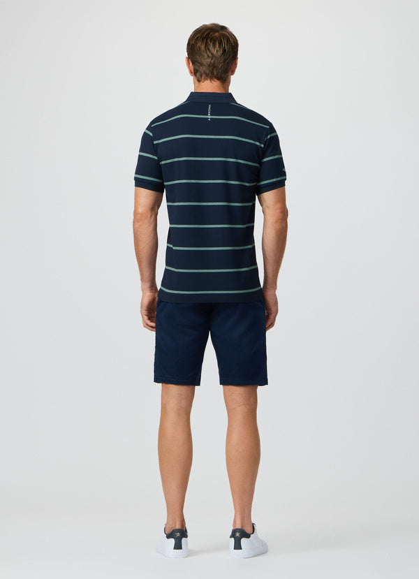 Classic Fit Short Sleeve Stripe Polo