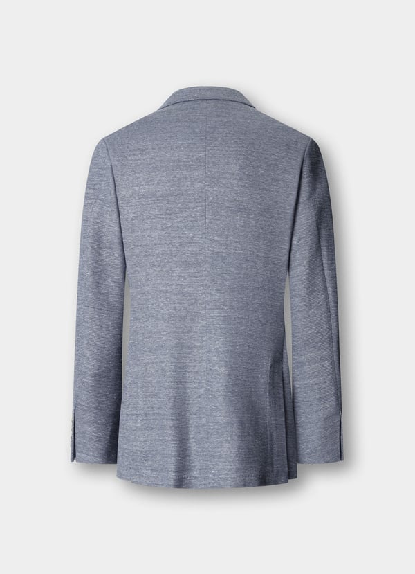 Cotton-Linen Textured Jersey Blazer