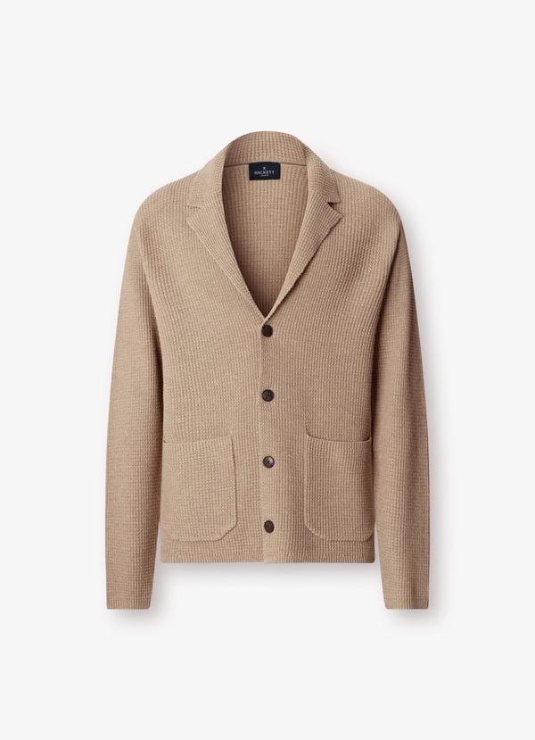 Wool Blend Knit Blazer