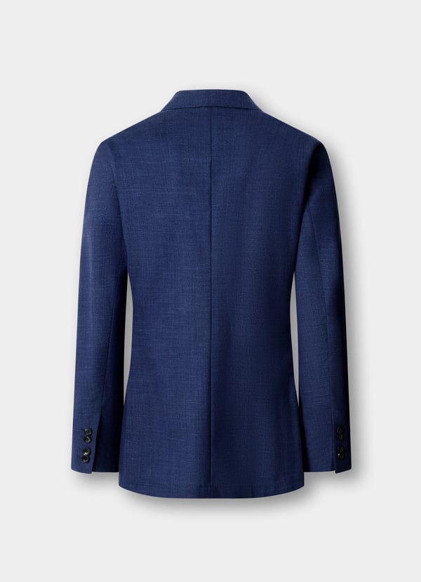 Wool Silk Hopsack Blazer - Woven In Italy