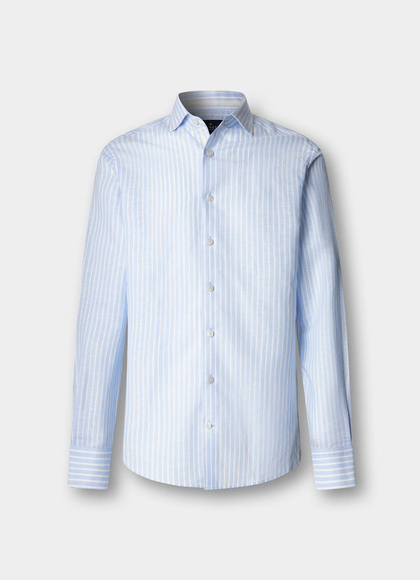 Tailored Fit Butcher Stripe Selvedge Shirt