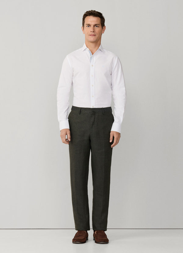 Tailored Fit White Oxford Multi-Trim Shirt