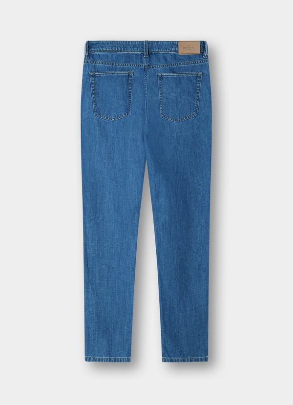 Classic Fit Cotton-Linen Blend Denim