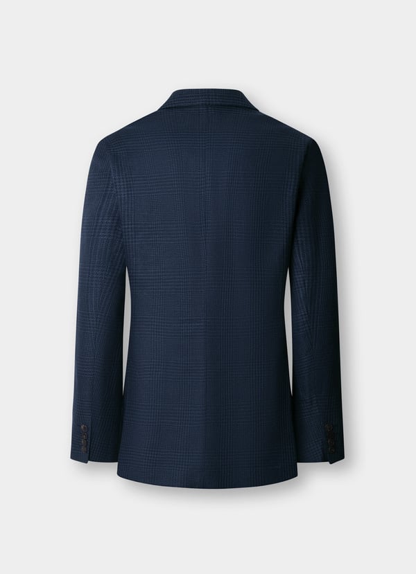 Linen-Wool Glen Check Blazer