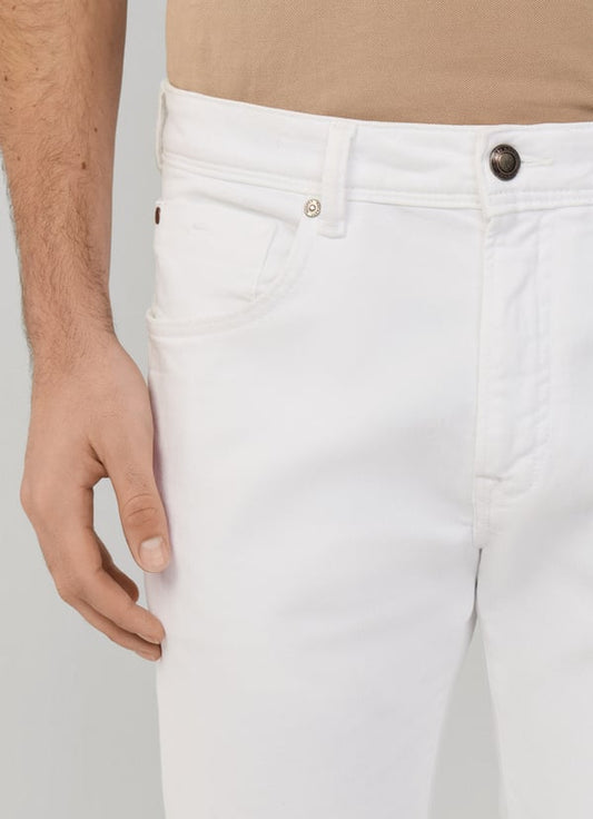 Classic Fit White Denim