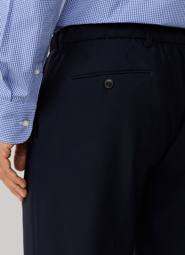 Regular Fit Formal Travel Jersey Trouser
