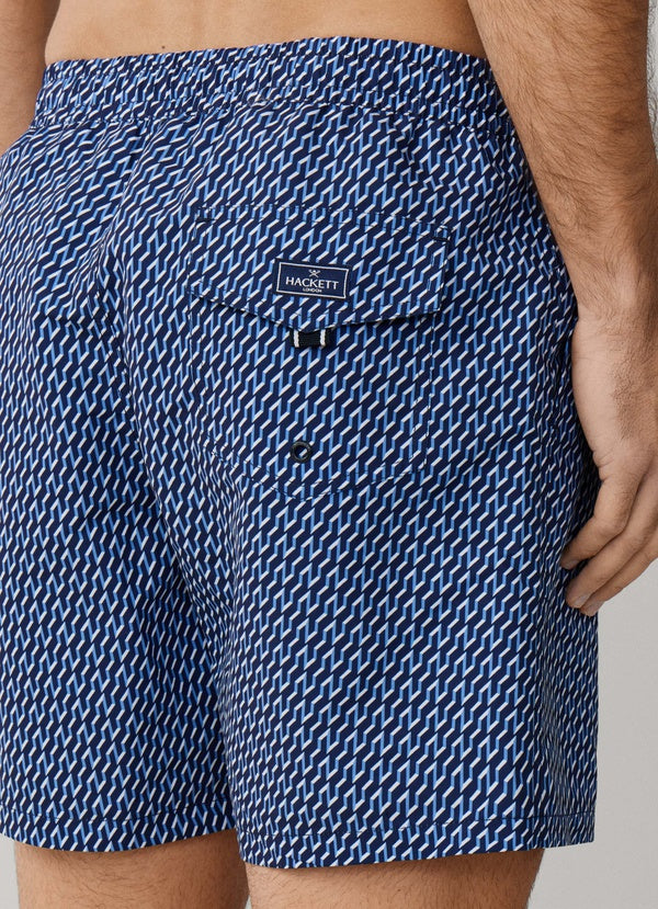 Geo Block Print Swim Trunk