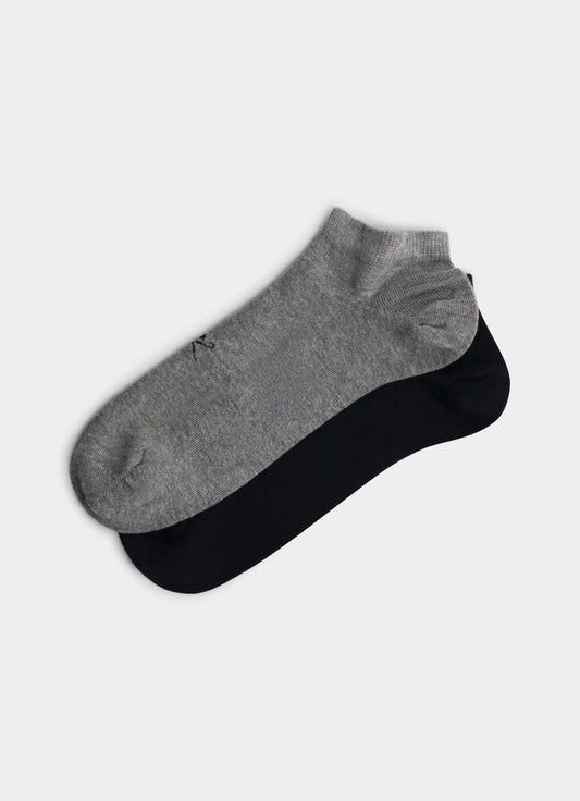 Two Pack Solid Trainer Socks