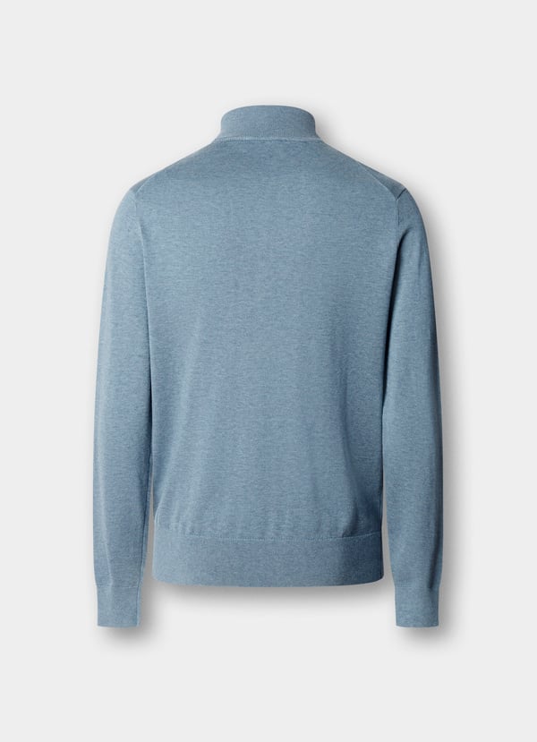 Cotton-Silk Quarter Zip Jumper